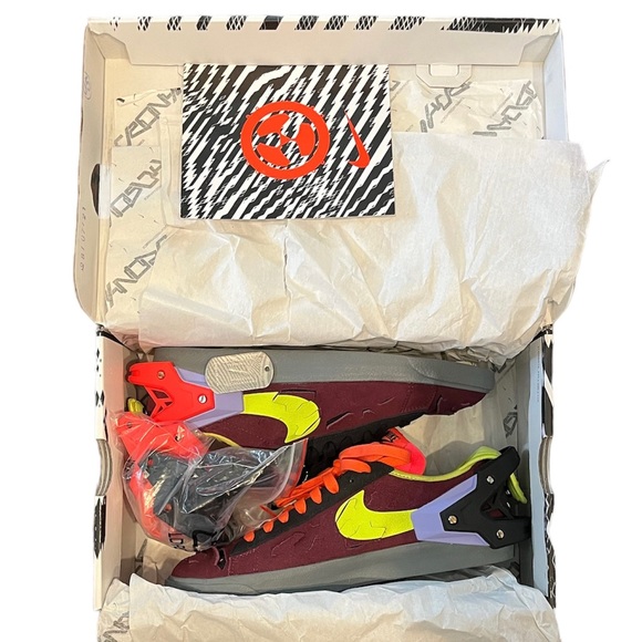 NEW Nike Blazer Low x Acronym Unisex size 40 Night Maroon RARE UNICORN - Picture 12 of 12